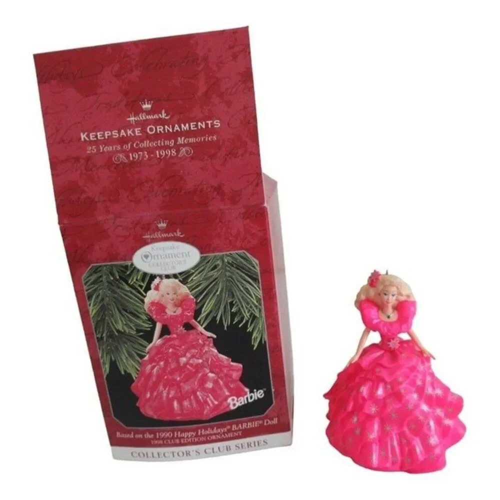 Barbie Hallmark Keepsake Ornament Collector’s Club Series – Lot of 5